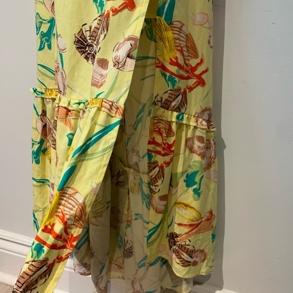 Urban Outfitters Yellow Seashell Strappy Back Midi Dress - Picture 7 of 10